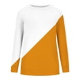thumbnail image 6 of WREESH Womens Fashion Crewneck Sweatshirts Printed Loose T-Shirt Long Sleeves Blouse Casual Tops Sweatshirt Hoodies Pullover Orange, 6 of 6