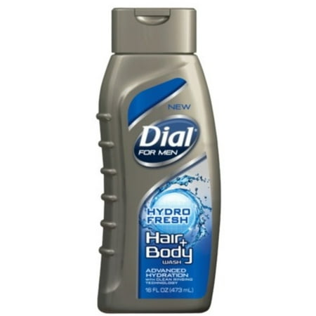 Dial For Men Hair + Body Wash, Hydro Fresh 16 oz (Pack of 3)