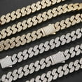 thumbnail image 3 of Solid Thick Miami Cuban Link Chain for Men, Width 20mm Iced Out Mens Cuban Chain, Extra Shiny Big Hip Hop Cuban Link Chain Necklace, 16-24 Inch - Gift Box Included, 3 of 7