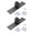 Black, variant on Fireplaces Screen Holder Brackets Feet Adjustable Metal Brackets Vertical Screen Partition Clamp Fireplaces Accessory