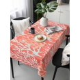 thumbnail image 6 of Orange Red Coral Coastal Table Cloth, Ocean Nautical Seaside Beach Waterproof Tablecloth for Rectangle Tables, Reusable Washable Fabric Table Cover for Restaurant Kitchen Dining Tables 54"x108", 6 of 6