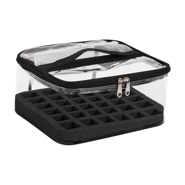 Organizador de esmaltes de uñas Organizador de maquillaje Estuche de cosméticos versátil Estuche de transporte para negro