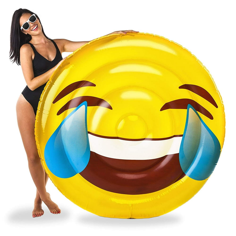 BigMouth Inc. Giant Laughing Emoji Inflatable Swimming Pool Float