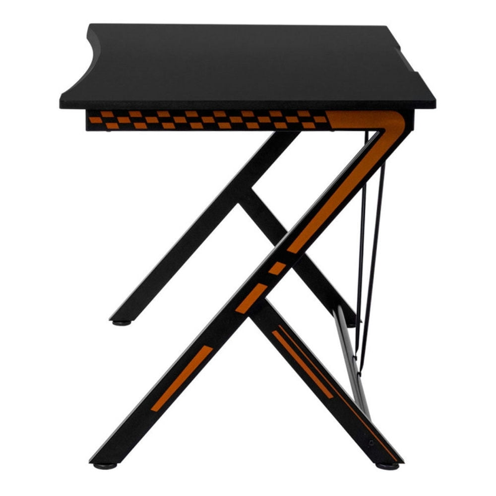 Demi Bonn Modern Ergonomic Study Computer Desk for Small Space, Home Office Desk Gaming Writing Table, Black