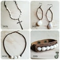 thumbnail image 2 of Women's Freshwater Pearl Coin Necklace With Copper Cross - 243B, 2 of 2