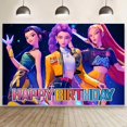 thumbnail image 1 of Yanonmyfd Demon Movie Hunters Birthday Party Decorations,Happy Birthday Banner Backdrop for Birthday Party Supplies, 1 of 7