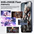 thumbnail image 3 of A15 Unlocked Phone,8GB+256GB 5G Cell Phone 6.8" FHD+ Screen Android 14.0 Cell Phone,GPS/Face ID/Dual SIM/6800mAh Battery, 3 of 7