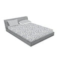 thumbnail image 2 of Ambesonne Floral Fitted Sheet & Pillow Sham Set, Blue Cornflowers and Leaves, Queen, Multicolor, 2 of 2