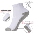 thumbnail image 3 of Alpine Swiss Mens Ankle Socks 8 Pack Cotton Athletic Performance Socks for Men Moisture-Wicking Cushioned Quarter Length Socks Reinforced Heel & Toe, 3 of 6