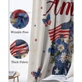 thumbnail image 3 of 4th of July Blackout Curtains for Bedroom Living Room Darkening Curtains 84 Inch Length 2 Panels Set Independence Day Blue Red Spring Floral Rustic Window Curtain Window Treatment Drapes 42"x84", 3 of 9