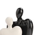 thumbnail image 2 of Pareja Abrazando Modelo Pareja abrazando modelo abstracto escritorio de oficina decoración figuritas cerámica (blanco negro), 2 of 6
