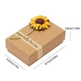 thumbnail image 3 of QIQUWOHUL Jewelry Gift Box Rose Sunflower Design Small Kraft Paper Box For Rings Pendants Earrings Necklaces Ideal For Christmas Holiday Anniversary Wedding Birthday, 3 of 6