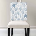 thumbnail image 3 of Summer Ocean Chair Covers Set of 6 Ombre Blue Coral and Turtle Chair Back Covers Stretch Removable Washable Slipcovers Protector for Dining Room Kitchen Party Decor, 3 of 5