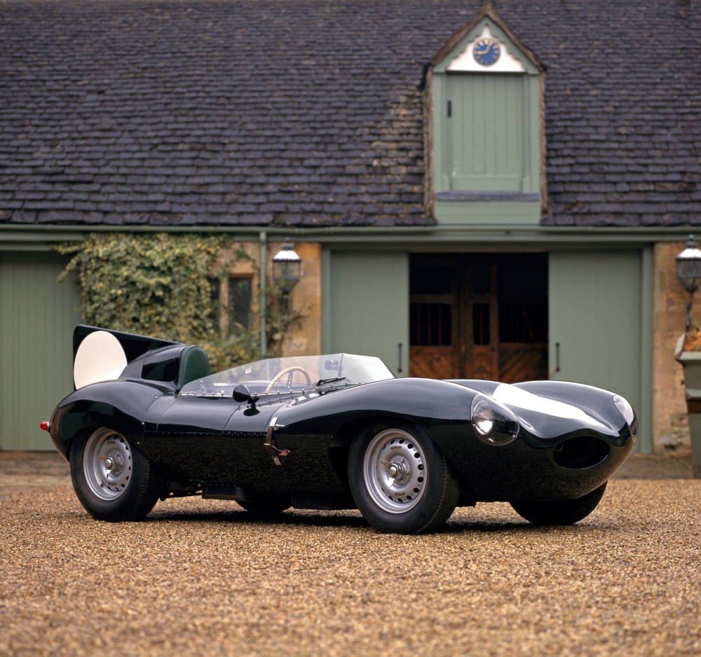 1954 Jaguar D-Type shortnose 25 litre sports racing 2-seater It was the second works car at Le Mans in 1954 driven by MossWalker Reg no OKV 2 Chassis no XKD 403 Country of origin United Kingdom Canvas