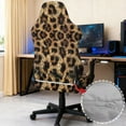 thumbnail image 4 of Xoenoiee Brown Leopard Pattern Gaming Chair Covers, Stretchable Computer Chair Cover Ergonomic Office Chair Cover Anti Cat Scratch Protection Computer Chair Slipcovers, Anti-Slip Racing Chair Covers, 4 of 7