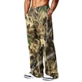 thumbnail image 5 of Havenx Men's Camo Sweatpants Wide Leg Dry Leaf Print Elastic Waist Sweatpants with Pockets Open Bottom Camouflage Bottoms Casual Fashion Y2k Loose Fit Jogger Clothing,Bronze 2XL, 5 of 7