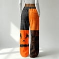 thumbnail image 3 of Hearthz Fleece Pajama Pants Ghost Jack-O Bat Print Pj Bottoms Women Halloween Fall Winter Womens Fluffy Pajama Pants, 3 of 5