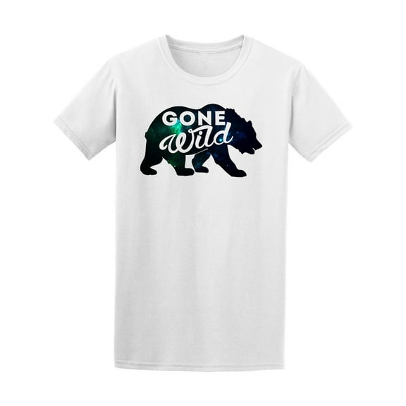Bear Gone Wild Galaxy Nebula T-Shirt Men -Image by Shutterstock, Male x-Large