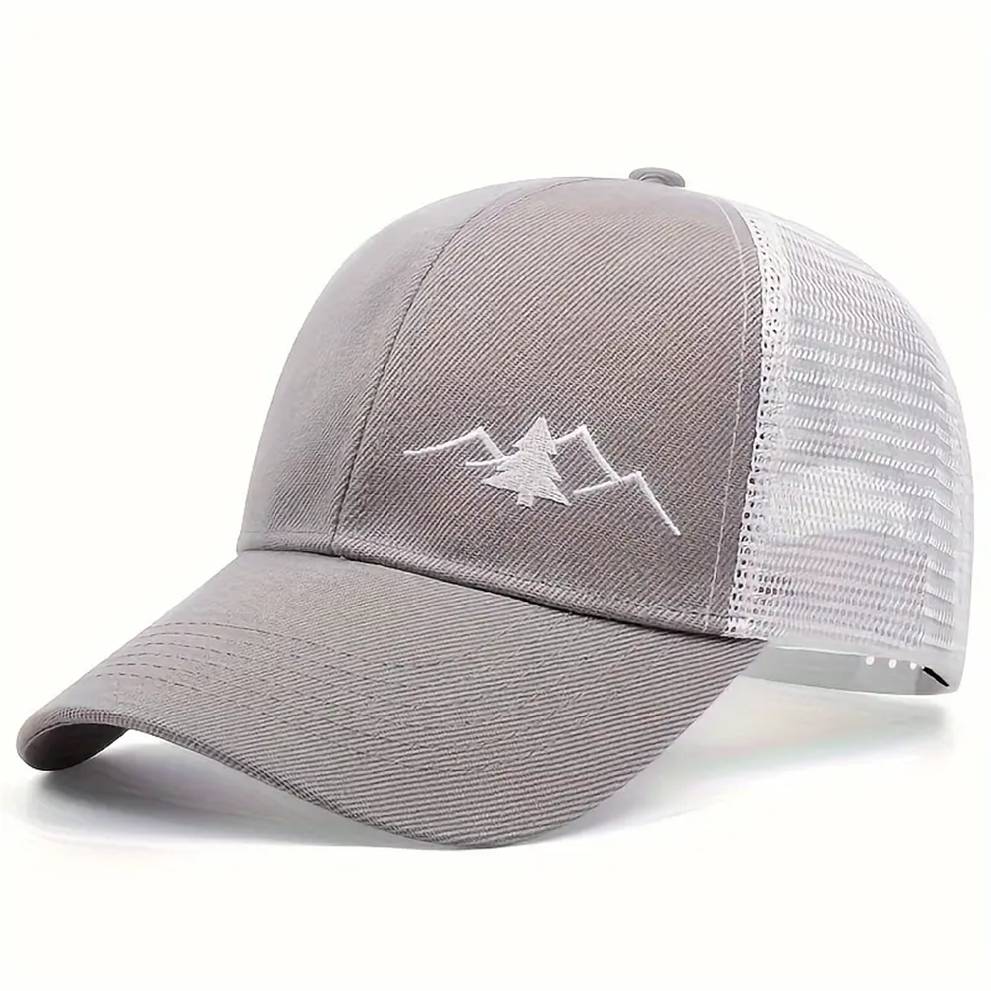 Custom INJAE 3D Embroidery Mountain Baseball Cap High Quality Trucker Cap for Men Hat Mesh Back 6 Panel Baseball Hats Walmart