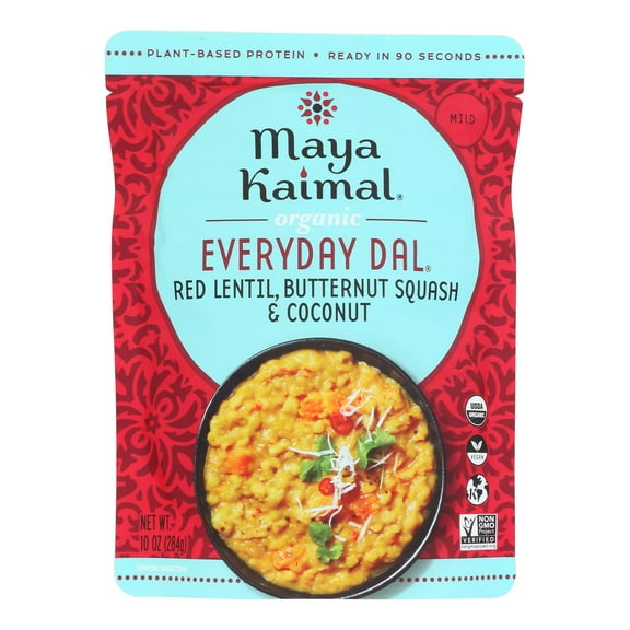 Maya Kaimal - Organic Everyday Dal - Red Lentil Butternut Squash Coconut - CS of 6 -10 OZ