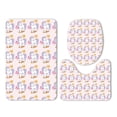 thumbnail image 1 of Juego de alfombras de baño ABPHQTO Unicornio Mariposa Elfo Rosa 3 piezas, 1 of 2