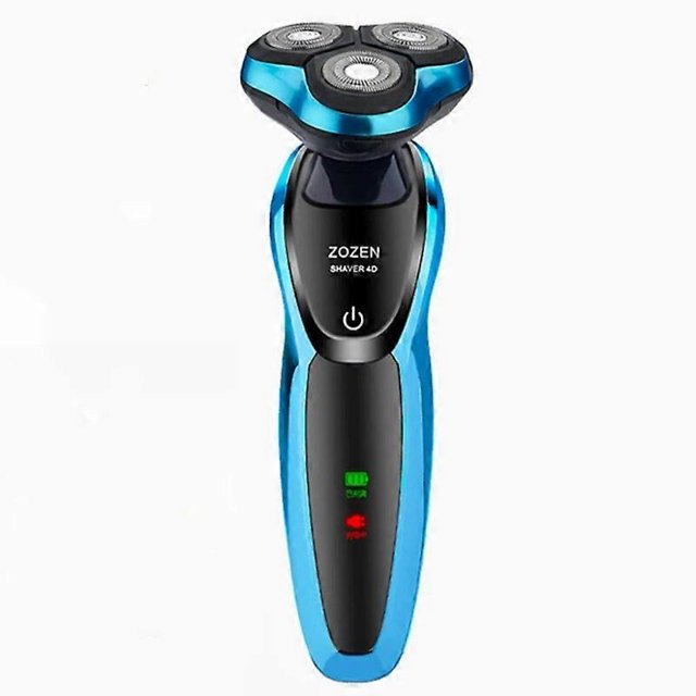 Rasoir Électrique Rasoir Rotatif Tondeuse à Barbe Rechargeable Machine à Raser pour Hommes Usage Humide-Sec Double Étanche