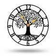 thumbnail image 4 of Tree of Life Silent Metal Large Wall Clock,Metal Sign Metal Wall Art,For Living Room Bedroom Wall Hanging Decor Metal Sign,Housewarming Gift, 4 of 5