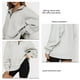 thumbnail image 5 of Sudadera con Forro Polar NikouMX de color puro con media Cremallera para Mujer, 5 of 6