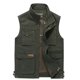 thumbnail image 4 of Chalecos de otoño para hombre, chaqueta táctica de fotógrafo sin mangas, chaleco informal de algodón con múltiples bolsillos, chaleco para hombre, abrigo de talla grande, 4 of 5