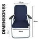 thumbnail image 2 of Silla Plegable de Playa CJR Camping Exterior Resistente y Cómoda azul marino, 2 of 6