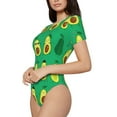 thumbnail image 2 of Haiem Cartoon Fruit 1 Women's Crew Neck Short Sleeve Bodysuit Tops Stretchy Slim Basic-Medium, 2 of 9