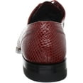 thumbnail image 3 of Stacy Adams Madison Anaconda Print Leather Shoes Red 00055-600, 3 of 7