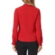 thumbnail image 3 of Blusa de trabajo de chiffon de manga larga con cuello de lazo elegante para mujeres INSPIRE CHIC XS roja, 3 of 6