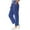 Blue, variant on Corduroy Pants Women 2026 Trendy Elastic High Waist Drawstring Wide Straight Leg Lounge Pants with Pockets