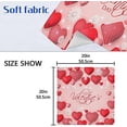 thumbnail image 7 of Dreamtimes Valentine's Day Love Heart Cloth Napkins Set of 4, Oversized Washable Reusable Polyester Dinner Table Napkins for Family, Restaurant, Party Decor, 20"x 20", 7 of 7