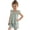 Green, variant on CYRBOKO Girls Outfit Sets, Casual Elastic Waist Short Sleeve Soft Two-piece Sets Beige Size 7-8 T