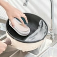 thumbnail image 6 of BVXEEP Kitchen Sponges, Dish Sponge, Multi Functional Kitchen and Bathroom Cleaning Brush with Handle Sponge Cleaning Countertop Brush, 6 of 8