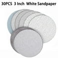 thumbnail image 2 of 30 Pcs 3 Inch Hook & Loop White Dry Sanding Disc Semi-Brittle Corundum Sandpaper, 2 of 4