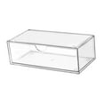 thumbnail image 4 of Bunblic Glasses Storage Box Desktop Storage Organizer Clear Decorative Cosmetic Storage Box Makeup Container for Home Bathroom Makeup, 4 of 8