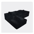 thumbnail image 3 of Sectional Sofas Cloud Sectional Couch with L-Shape Chaise,Modern Modular Sofa with Deep Seat, Upholstered Couches for Living Room Bedroom,No Assembly Required, Black (Plush Corduroy Fabric),Large Sec, 3 of 11