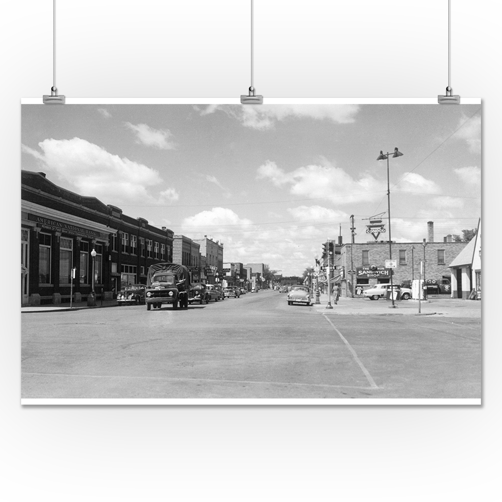 Little Falls, Minnesota A Street Scene (24x36 Giclee Gallery Print