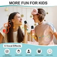 thumbnail image 3 of Mini Karaoke Machine, Portable Bluetooth Karaoke Speaker with 2 Wireless Microphones and Party Lights for Kids and Adults Xmas Birthday Gifts for Girls Boys Family Home Party, 3 of 7