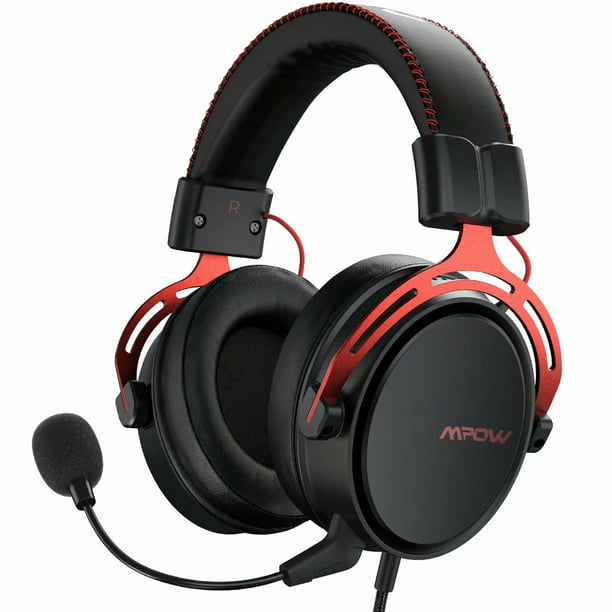 compleet informatie Zwaaien Mpow Air SE PS4 Gaming Headset with 3D Sound, Noise Canceling Mic, Inspired  Soft Memory Earpads Red - Walmart.com