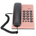thumbnail image 4 of Teléfono con cable KXT504 Teléfono fijo con cable con función de silencio Auricular magnético doble para la oficina del hotel en casa (rosa), 4 of 5
