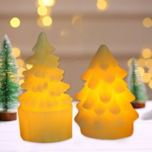 Vaidha Christmas Tree LED Candle Flickering Battery Powered Flameless Candle Light For Birthday Party Home Bedroom Decor Christmas Tree Led Candle
