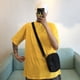 thumbnail image 5 of Camiseta de mujer de manga corta, cuello redondo, color sólido, camiseta informal, amarillo, M Methold AP001185-21B, 5 of 7