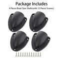 thumbnail image 4 of Decodeary 4 Pieces Boat Clam Shell Nylon Cable Cover Water Sports Rowing Vent for Clamshell Hardware Screws Spare Accessories, 4 of 6