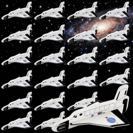 36 Pcs Space Foam Gliders, Red Blue White Shuttle-Shaped Flying Toys for Space-Themed Birthday Party Favors, Christmas Gifts, Outdoor Activities, STEM Fun for Kids and Party Guests