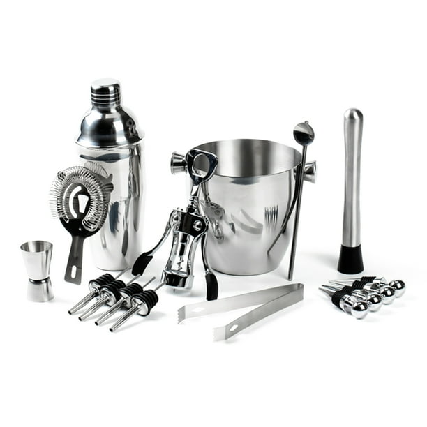16pcs/set Mixology Bartender Kit Cocktail Shaker Set con 550ML Shaker/ Leyfeng Criba vibradora
