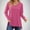Pink, variant on Oplxuo Split Side Tunic Tops for Women Basic Solid Color V Neck Blouses Pullover Fall Long Sleeve Casual Tshirt